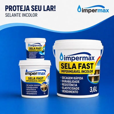 Sela Fast Impermax — Impermeabilizante Invisível de Borracha Líquida 280 ml
