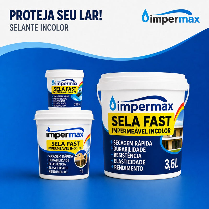 Sela Fast Impermax — Impermeabilizante Invisível de Borracha Líquida